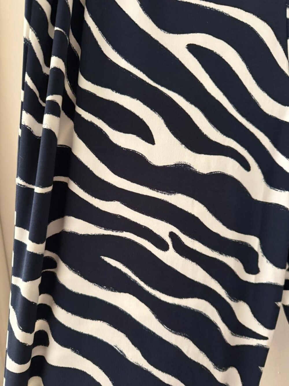 Blue Zebra Knit Wide Leg Comfort Waistband